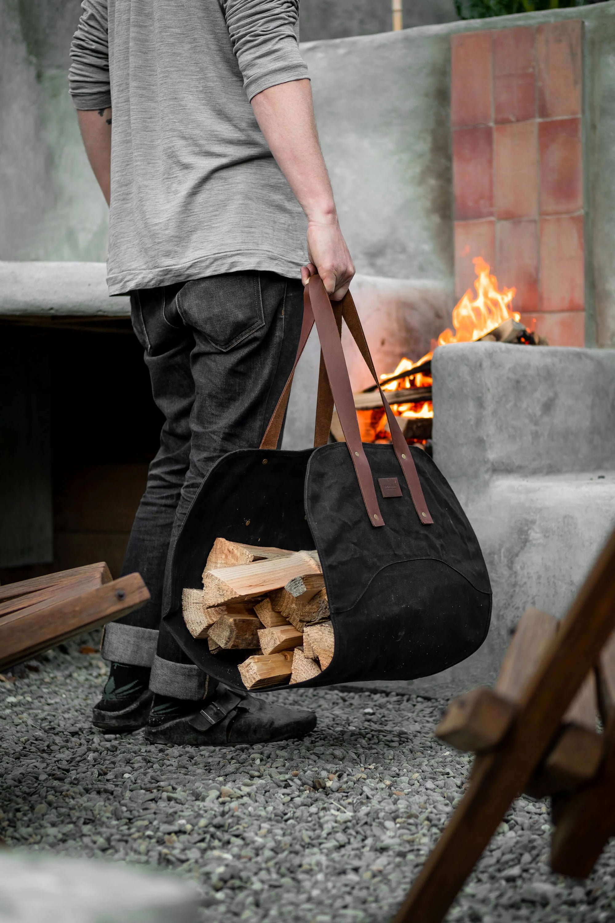 Firewood and Carry-Everything Canvas Tote