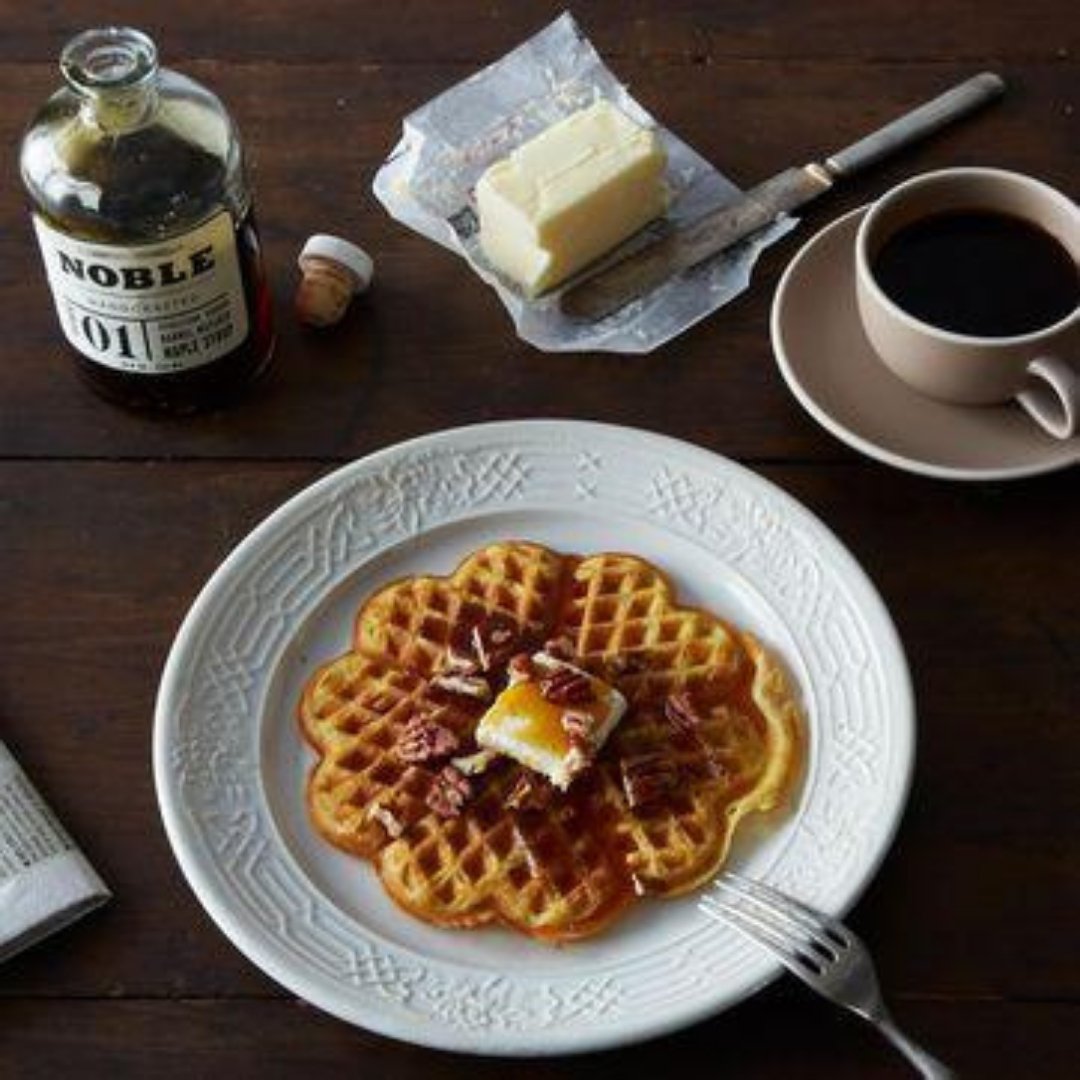 Oat Waffles with Noble Handcrafted Maple Syrup - Cook & Nelson