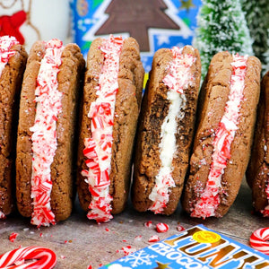 Peppermint Brownie Cookie Sandwiches - Cook & Nelson