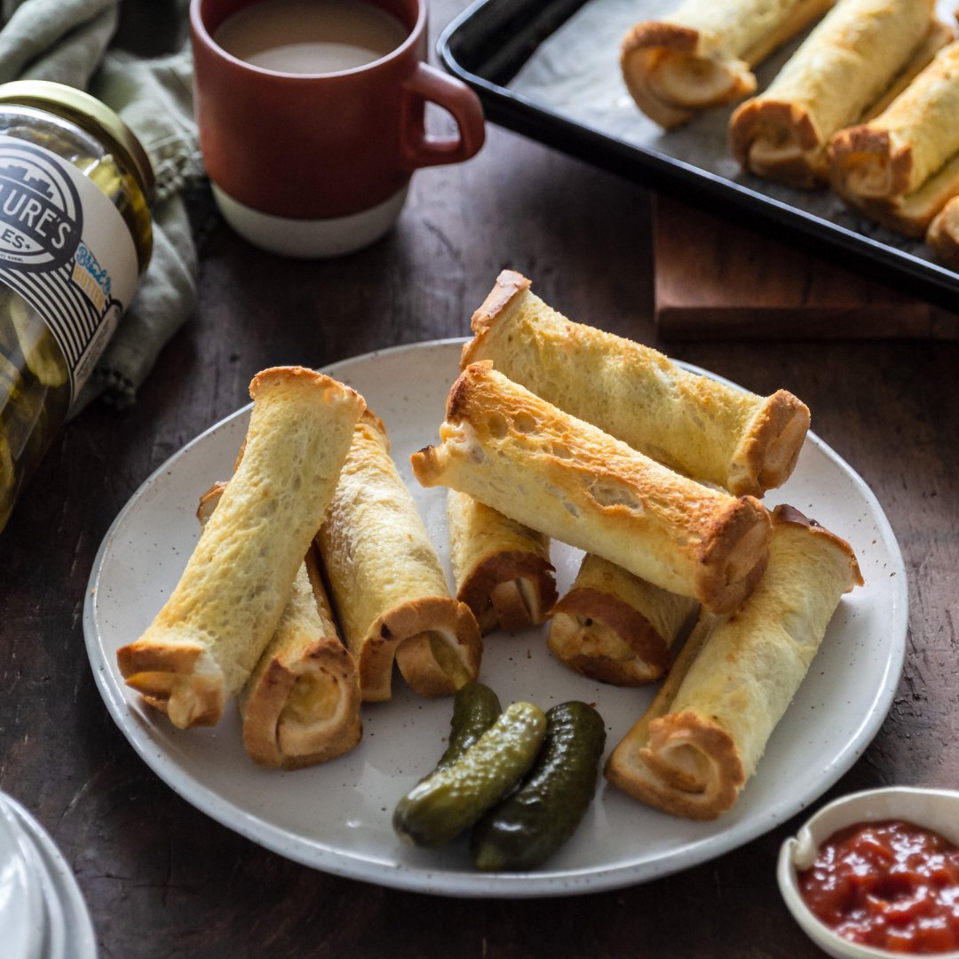 Southland Style Cheese Rolls with McClure’s Pickles - Cook & Nelson