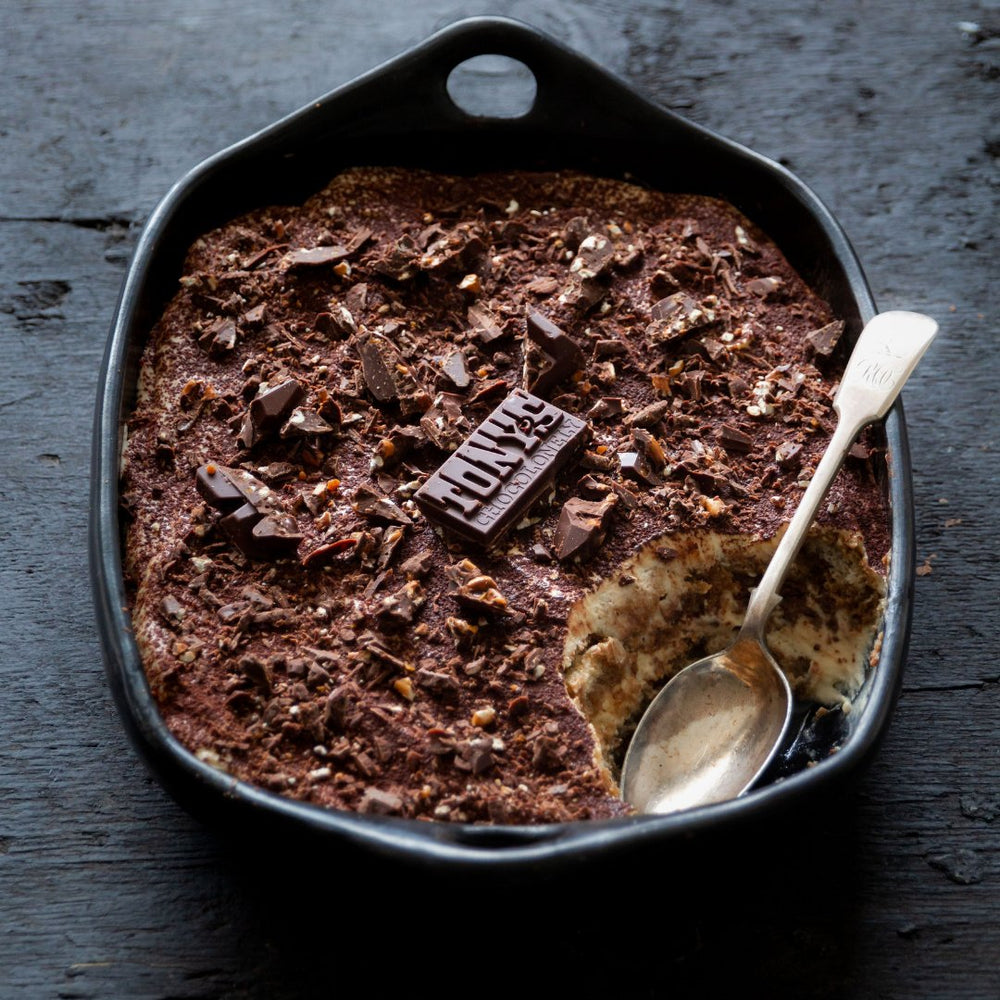 Tiramisu with Tony’s Chocolonely Milk Chocolate Toffee Pretzel - Cook & Nelson