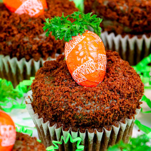 Tony's Chocolonely Dirt Carrot Easter Cupcakes - Cook & Nelson
