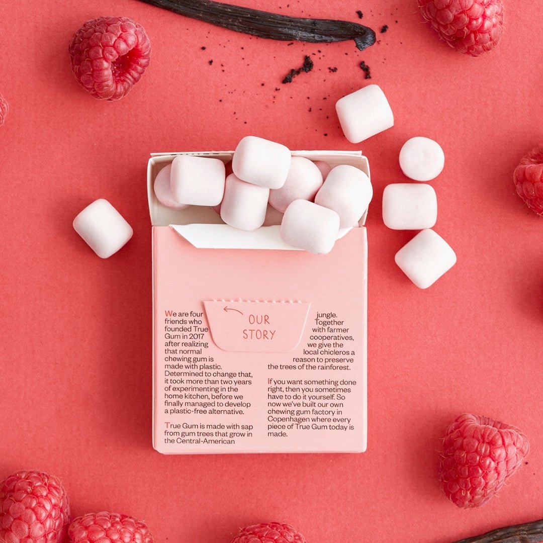 Raspberry & Vanilla Gum Box, 24 Packs - Cook & Nelson