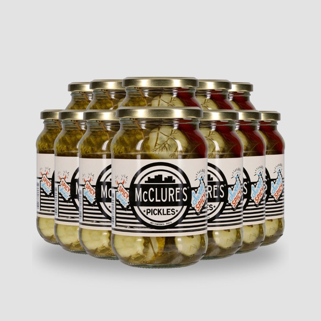 Sweet & Spicy Crinkle Cut Pickles, 12 Jar Case - Cook & Nelson