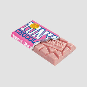 White Chocolate Raspberry Popping Candy 28% Bar - Cook & Nelson