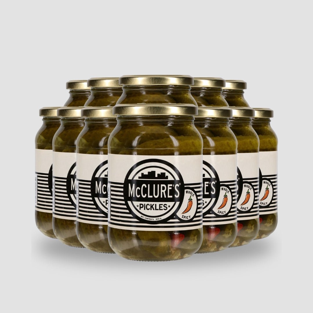 Whole Spicy Pickles, 12 Jar Case - Cook & Nelson